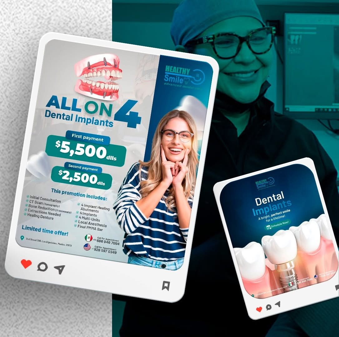 Publicaciones de redes sociales para Healthy Smile